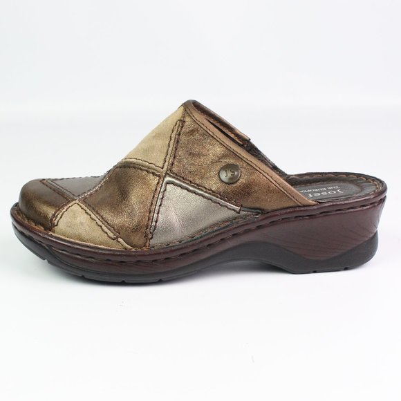 Josef Seibel mules patchwork copper bronze suede - Picture 2 of 8